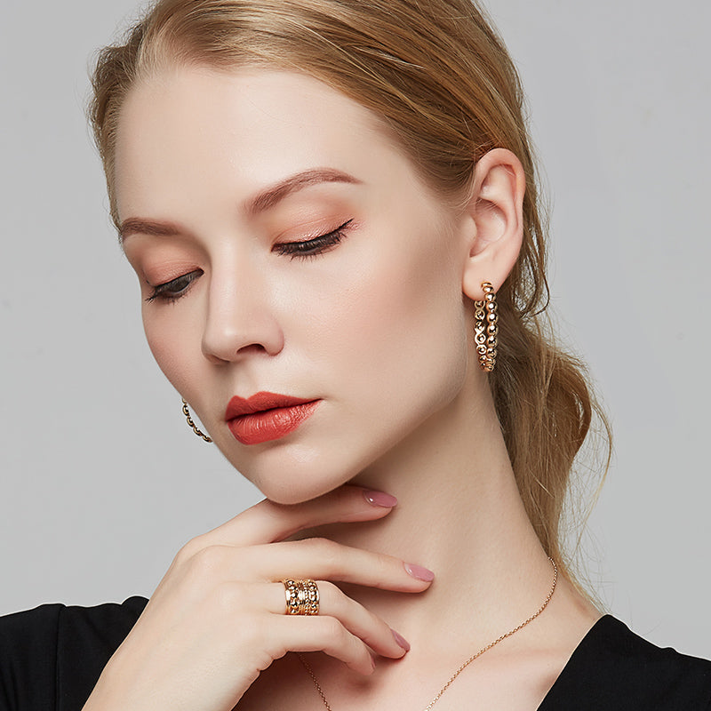 gold coin series earring