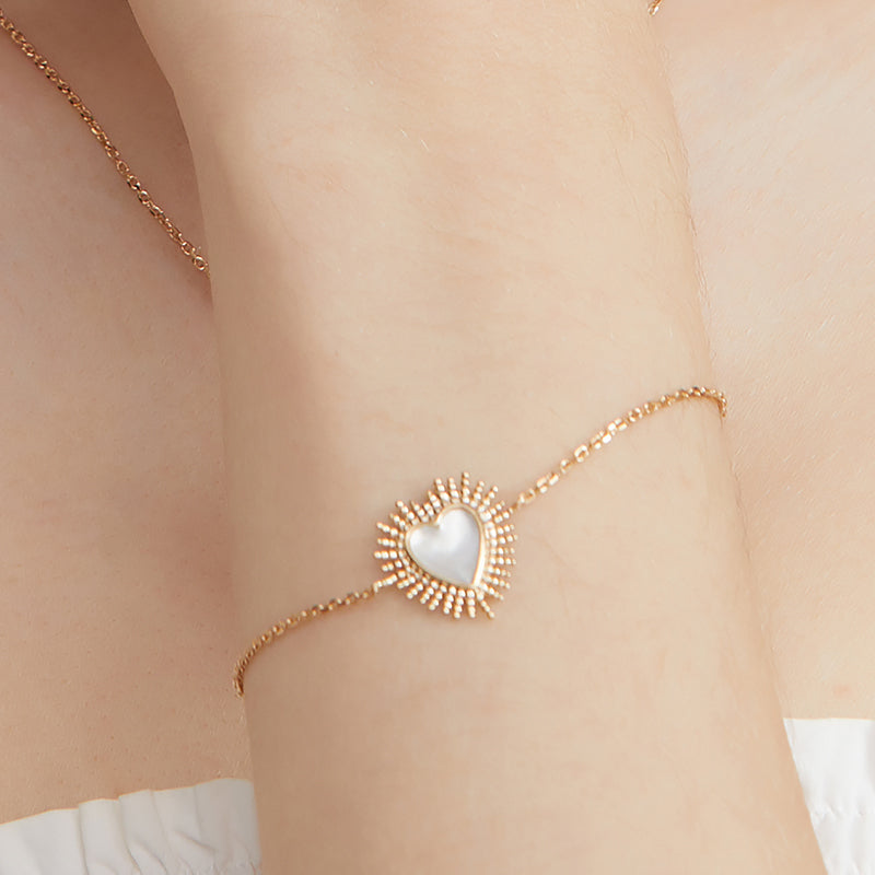 Gold-Plated White & Blue Heart Shaped Evil Eye Bracelet – DIVAWALK | Online  Shopping for Designer Jewellery, Clothing, Handbags in India