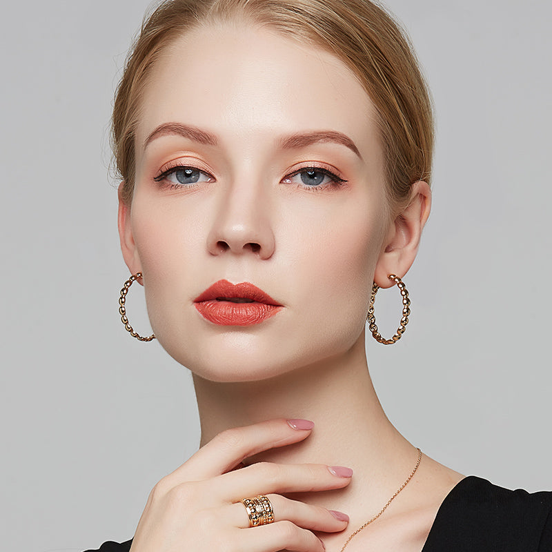 gold coin series earring